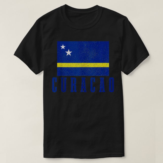 Camiseta Bíbora do Orgulho de Bandeira Curacao (Frente do Design)