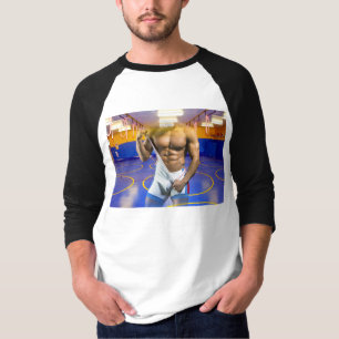 Camiseta Bíceps de SlipperyJoe musculoso six-pack academia