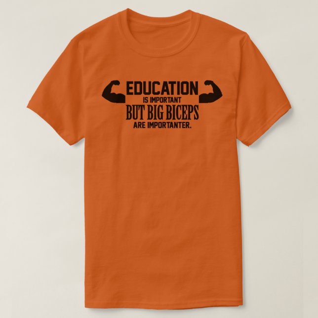 Camiseta Bíceps grandes são importantes (Frente do Design)