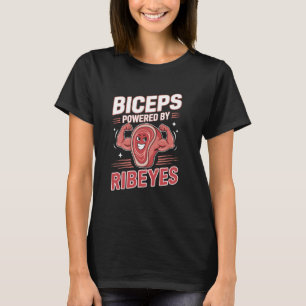 Camiseta Biceps movidos por Ribeyes Funny Meat Lover Car