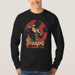 Camiseta Bíceps Não Crescem Em Árvores BACKPRINT Musculaçã