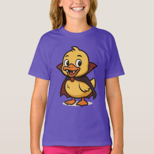 Camiseta Bicho de animação bonito Vampiro de pato Halloween