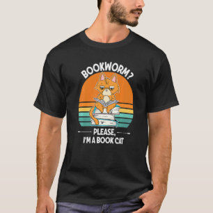 Camiseta Bicho de Livro Por Favor Eu Sou Um Gato de Livro P