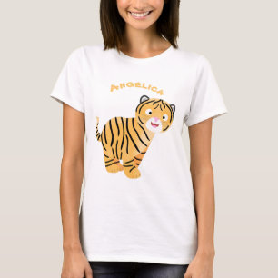Camiseta Bicho de tigre feliz e bonito