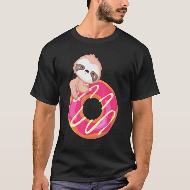 Camiseta Bicho-Preguiça Bebê Em Donut (Frente)