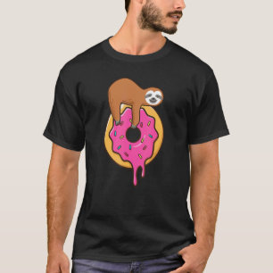 Camiseta Bicho-Preguiça Bebê Em Donut  Sobremesa Comida Ani