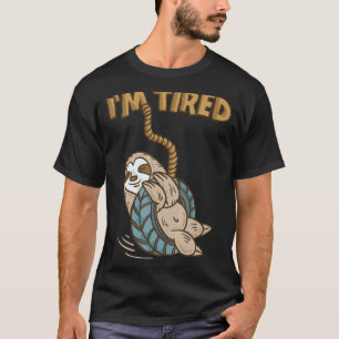 Camiseta Bicho Preguiça Cansado Brincando Com Balanço De Pn