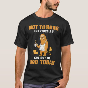 Camiseta Bicho Preguiça Do Café Não Para Dar Graças Mas Eu