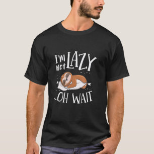 Camiseta Bicho-Preguiça Fofo Adormecido Gráfico Mulheres Ho