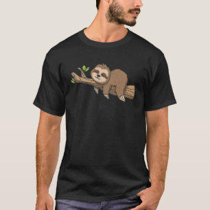Camiseta Bicho-Preguiça Fofo Dormindo Dono de Preguiças Pre