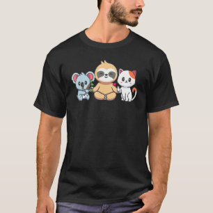 Camiseta Bicho Preguiça Fofo Gato Koala Animais Preguiçosos