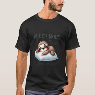 Camiseta Bicho-Preguiça Fofo Modo Sono Todo Dia Toda Noite