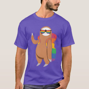 Camiseta Bicho Preguiça LGBT Engraçado Adorável