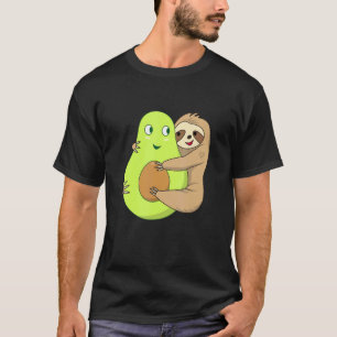 Camiseta Bicho Preguiça Preguiçoso Fofa Amante de Abacate A