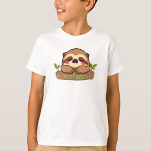 Camiseta Bicho-Preguiça Preguiçoso Fofo Fazendo o Meu Melho