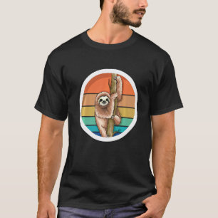 Camiseta Bicho-preguiça Vintage Retro Fofo