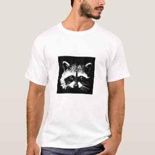 Camiseta Bicho urbano - cara do guaxinim - design animal