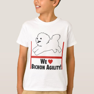 Camiseta Bichon Frise - amor da agilidade de Bichon