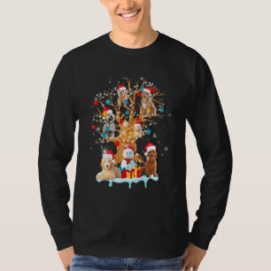 Camiseta Bichon Frise Árvore de Natal Ornamento Cão-de-Vinh