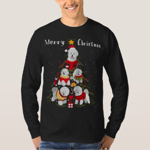 Camiseta Bichon Frise Árvore de Natal Xmas Lover