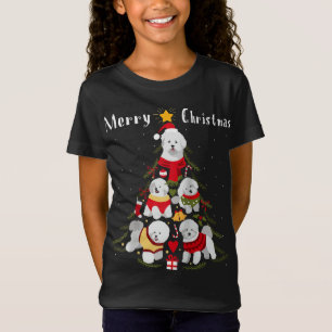 Camiseta Bichon Frise Árvore de Natal Xmas Lover