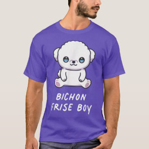 Camiseta Bichon Frise Boy Kawaii Anime Dog Proprietário