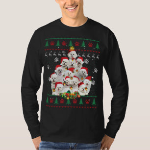 Camiseta Bichon Frise Cachorro De Natal Gift Suor Feio