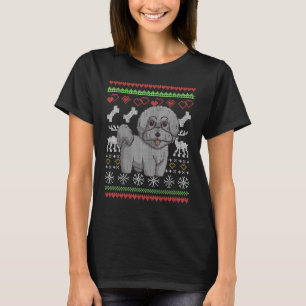 Camiseta Bichon Frise Cachorro Papai Noel Noel Noel Patinho