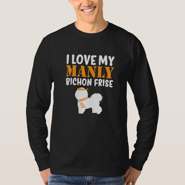 Camiseta Bichon Frise Canino Boy Dog Sexo Reveal Corte (Frente)