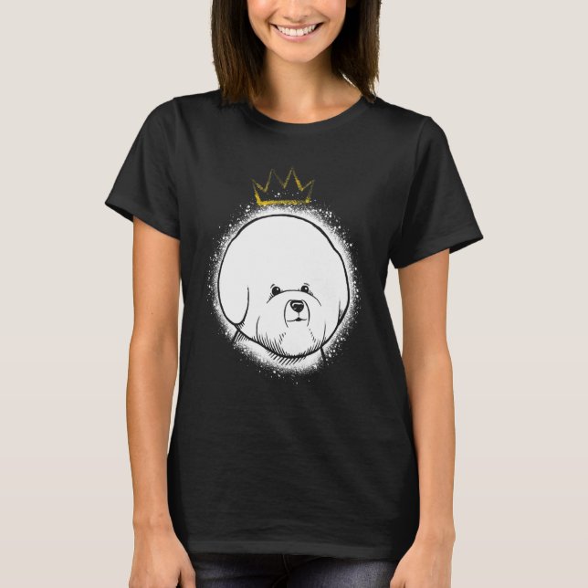 Camiseta Bichon Frise com Coroa (Frente)