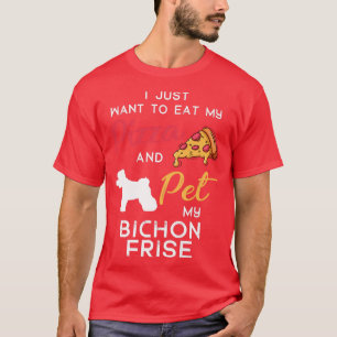 Camiseta Bichon Frise Dog Pizza Proprietária de Natal