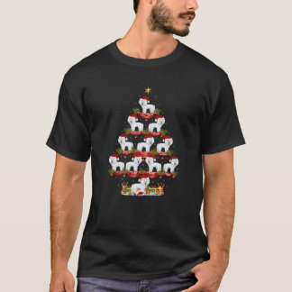 Camiseta Bichon Frise Dog Xmas Lighting Bichon Frise Cristo
