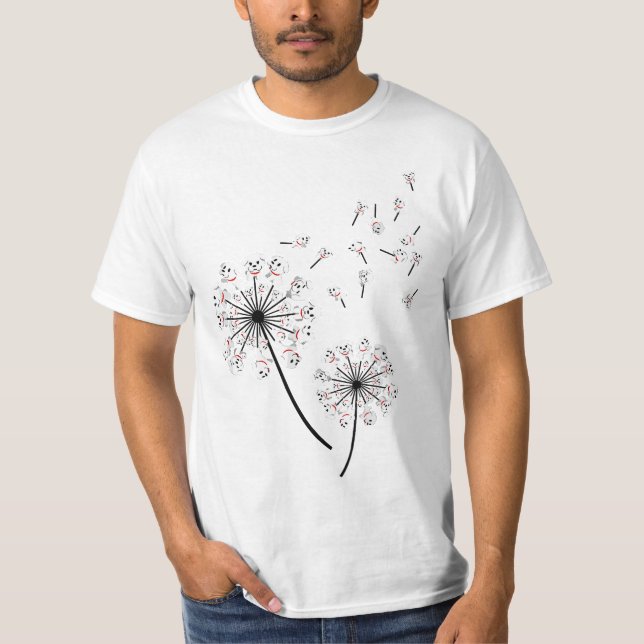 Camiseta Bichon Frise Flower Fly Dandelion Funny Dog Lover  (Frente)