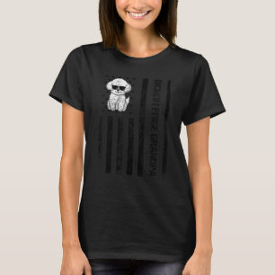 Camiseta Bichon Frise Grandpa USA Flag Funny Bichon Frise O