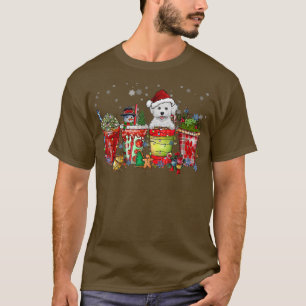 Camiseta Bichon Frise Iced Latte Snowmen Doce Cristo de Nev