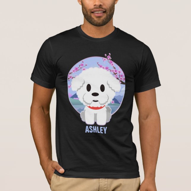 Camiseta Bichon Frisé Kawaii Cute Dog Pet (Frente)