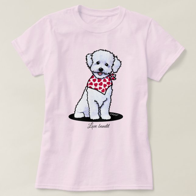 Camiseta Bichon Frise Light T-Shirt (Frente do Design)