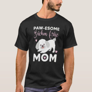 Camiseta Bichon Frise Mãe Cabelo Curvo Puppy