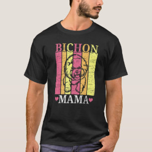 Camiseta Bichon Frise Mama Cachorro Cachorro Cachorro Cacho