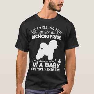 Camiseta Bichon Frise Mulheres Cachorros Mãe Mamãe Cachorro