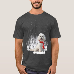 Camiseta Bichon Frise Na Neve Feliz Natal Gi De Inverno