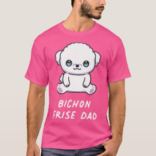 Camiseta Bichon Frise Pai Kawaii Anime Dog Proprietário