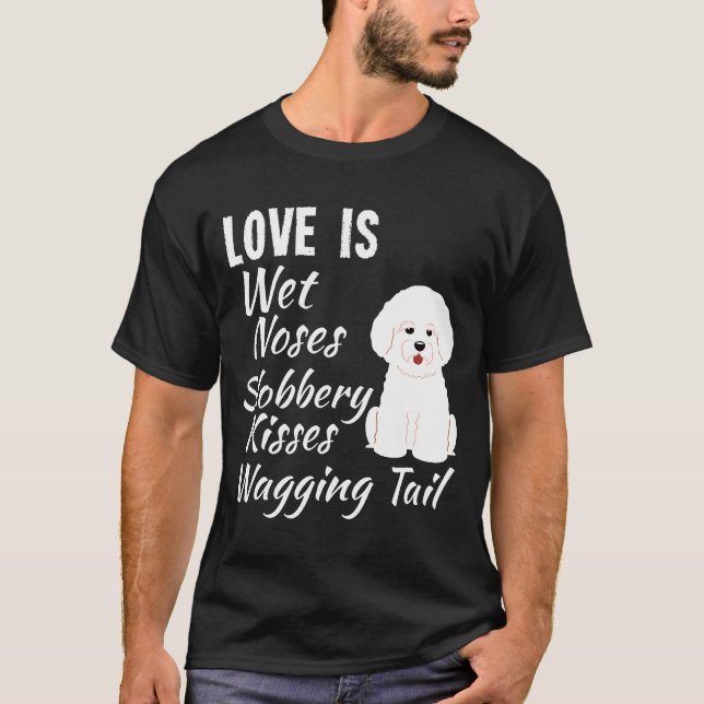 Camiseta Bichon Frise Pequeno Cachorro Branco Maltipoo Malt (Frente)