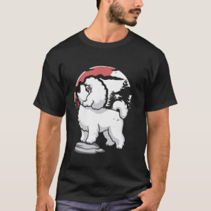 Camiseta Bichon Frise Pet - Cão Raça Moon Howling