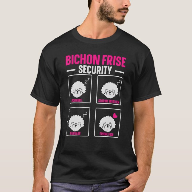 Camiseta Bichon Frise Security Dog Puppy Paw Love (Frente)