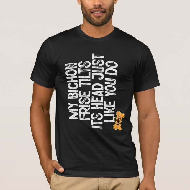 Camiseta Bichon Frisé Tlits cabeça como você (Frente)