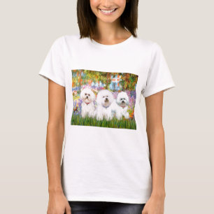 Camiseta Bichon Frise Trio - Jardim (VG)