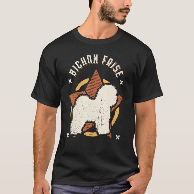Camiseta Bichon Frise Vintage Retro Classic Dog (Frente)