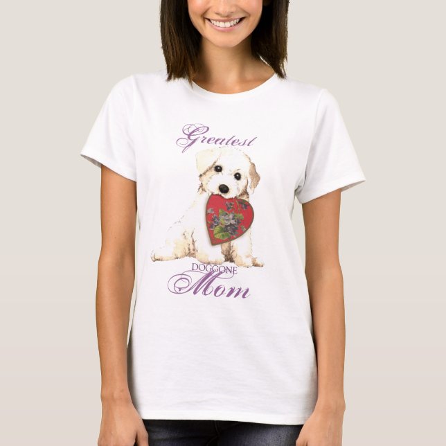 Camiseta Bichon Heart Mãe (Frente)