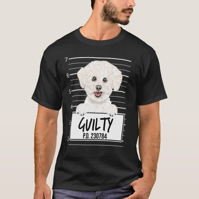 Camiseta Bichons Frise Cachorro Culpado (Frente)